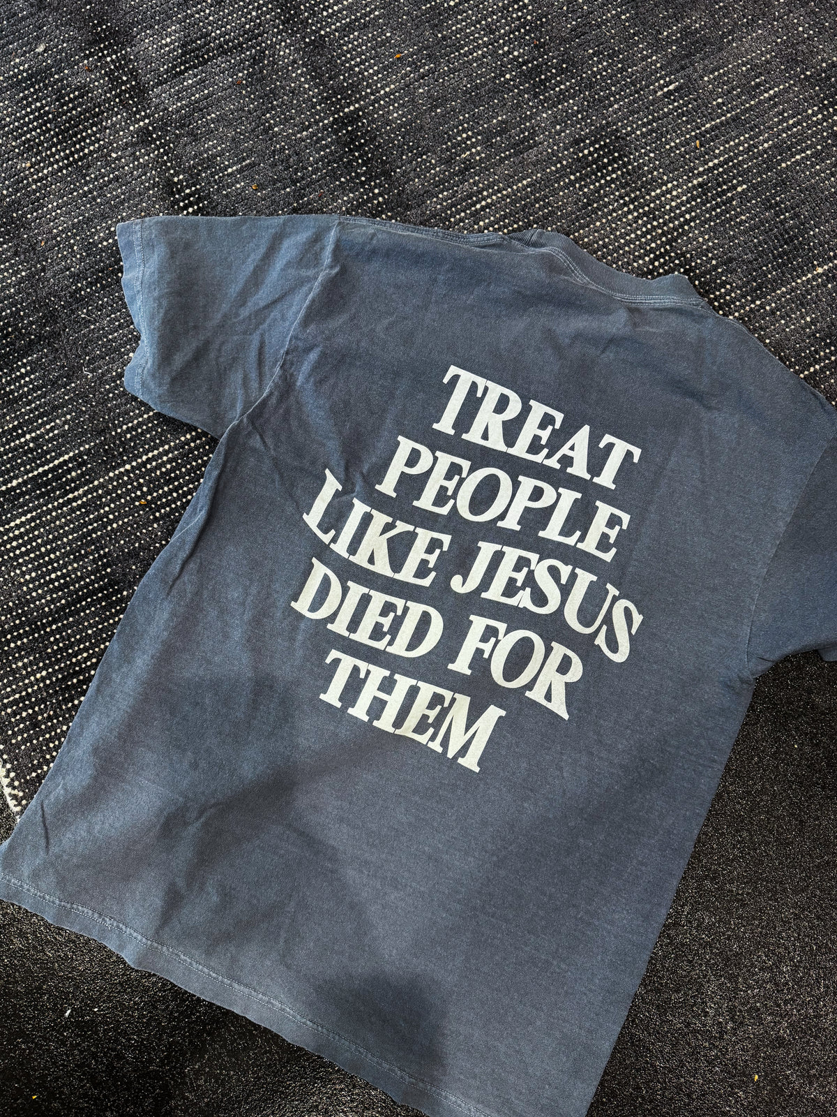 LOVE LIKE JESUS WOULD TEE FADED BLUE