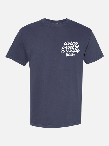 LOVING GOD NAVY TEE