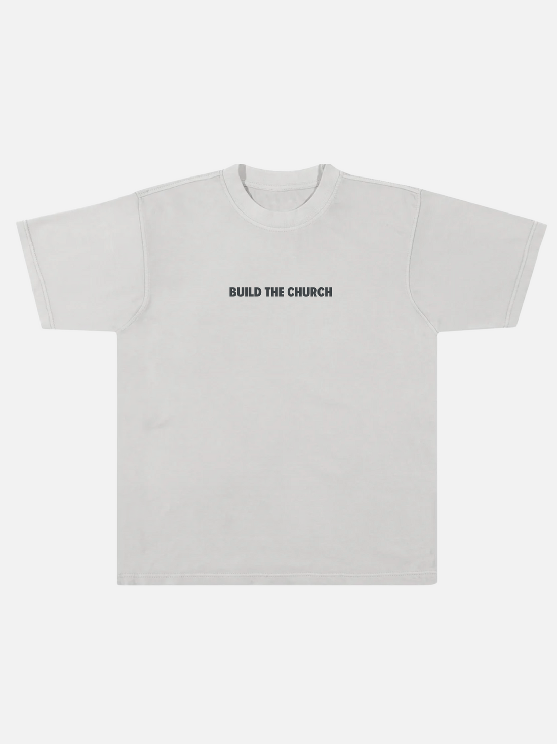 BUILD THE CHURCH TEE FADED CEMENT