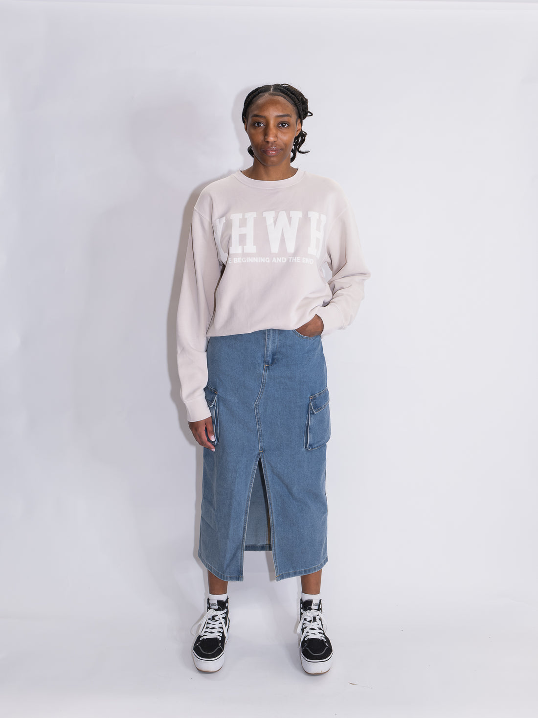 YHWH IVORY CREWNECK