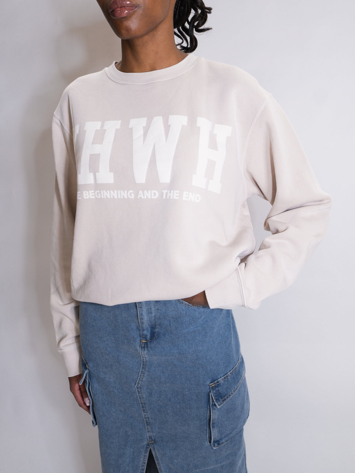 YHWH IVORY CREWNECK